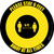 Please Stay 6 Feet Away At All Times With Icon Yellow/Black - Circular - Floor Sign