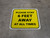 Please Stay 6 Feet Away At All Times Yellow Square