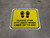 Please Stay 6 Ft Away When Lined Up To Pay Shoe Prints Yellow Square