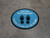 Social Distancing Please Stand In The Frame Shoe Prints Blue - Circular - Floor Sign