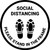 Social Distancing Please Stand In The Frame Shoe Prints - Circular - Floor Sign