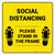 Social Distancing Please Stand In The Frame Shoe Prints Yellow Square