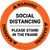 Warning: Social Distancing Please Stand In The Frame - Circular - Floor Sign