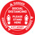 Danger: Social Distancing Please Stand Here 6 Ft Apart Shoe Prints OSHA Circular - Floor Sign