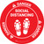 Danger: Social Distancing Shoe Prints OSHA Circular - Floor Sign