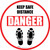 Keep Safe Distance Danger Shoe Prints Circular - Floor Sign