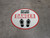 Keep Safe Distance Danger Shoe Prints Circular - Floor Sign