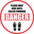 Please Wait Here Until Called Forward Danger Shoe Prints Circular - Floor Sign