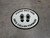 Please Wait Here Until Called Forward Shoe Prints Circular - Floor Sign