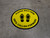 Please Wait Here Until Called Forward Shoe Prints Yellow Circular - Floor Sign
