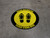Social Distancing Please Stand Here 6 Ft Apart Shoe Prints Black Yellow Border Circular - Floor Sign