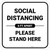 Social Distancing Please Stand Here 6 Ft Apart Square - Floor Sign