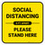 Social Distancing Please Stand Here 6 Ft Apart Yellow Square - Floor Sign