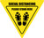 Social Distancing Please Stand Here Shoe Prints Yield - Floor Sign