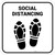 Social Distancing Shoe Prints Square - Floor Sign