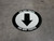 One Way Traffic - Down Arrow Black - Floor Sign