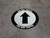One Way Traffic - Up Arrow Black - Floor Sign
