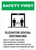 Safety First: Elevator Social Distancing Rules Portrait - Wall Sign