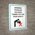 Drinking Fountain Has Been Turned Off For Your Safety with Icon Portrait - Wall Sign