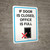 If Door Is Closed Office Is Full with Icon Portrait - Wall Sign