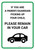 Parent/Guardian Please Remain in Your Car with Icon Portrait - Wall Sign