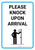 Please Knock Upon Arrival with Icon Portrait - Wall Sign