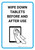Wipe Down Tablets Before And After Use with Icon Portrait - Wall Sign