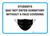 Students May Not Enter Dormitory Without A Face Covering with Icon Landscape - Wall Sign
