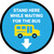 Stand Here While Waiting For The Bus Circle - Floor Sign