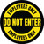 Do Not Enter Employees Only Circular (Black) - Floor Sign