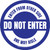 Do Not Enter Enter From Other Side One Way Aisle Circular (Blue) - Floor Sign