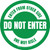 Do Not Enter Enter From Other Side One Way Aisle Circular (Green) - Floor Sign