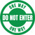 Do Not Enter One Way Circular (Green) - Floor Sign