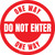 Do Not Enter One Way Circular (Red/White) - Floor Sign