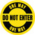 Do Not Enter One Way Circular (Yellow/Black) - Floor Sign
