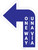 One Way Bilingual Spanish Arrow Blue (Left) - Floor Sign