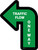 Traffic Flow One Way Arrow Green (Left) - Floor Sign