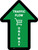 Traffic Flow One Way Arrow With Grocery Cart Icon Green (Straight) - Floor Sign