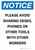 Notice: Please Avoid Sharing Desks Phones or Tools Portrait - Wall Sign