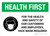 Health First: For The Health Of Our Customers Face Mask Required with Icon Landscape - Wall Sign