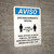 Aviso Distanciamiento Social Spanish with Icon Portrait - Wall Sign