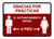 Gracias Por Practicar El Distanciamiento Social Spanish with Icon Red Landscape - Wall Sign