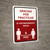 Gracias Por Practicar El Distanciamiento Social Spanish with Icon Red Portrait - Wall Sign