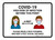 COVID-19 High Risk Of Infection with Icons Landscape - Wall Sign