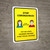 Stop Coronavirus with Icons Yellow Portrait - Wall Sign