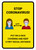 Stop Coronavirus with Icons Yellow Portrait - Wall Sign