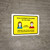 Face Coverings Required In This Areas with Icons Yellow Landscape - Wall Sign