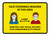 Face Coverings Required In This Areas with Icons Yellow Landscape - Wall Sign