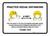 Practice Social Distancing with Emojis Landscape - Wall Sign
