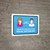 Thank You For Practicing Social Distancing with Icons Blue Landscape - Wall Sign